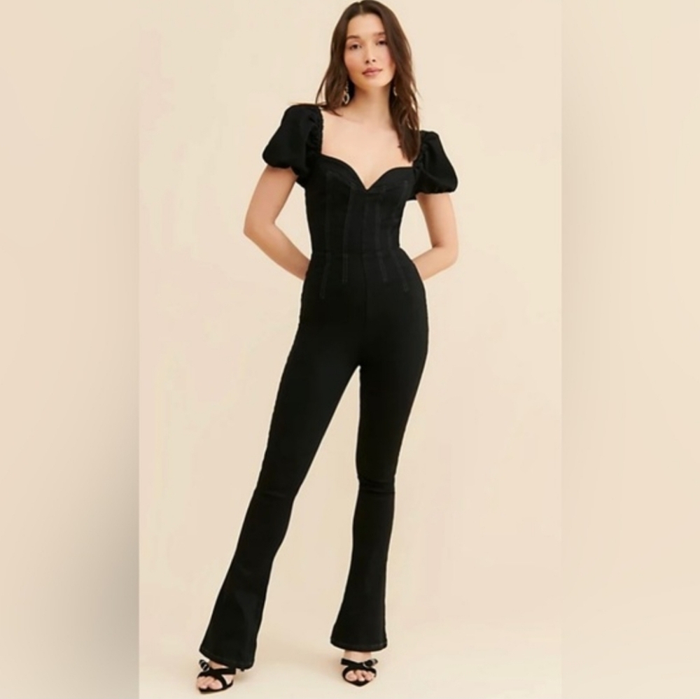 We The Free Black Flare Jumpsuit